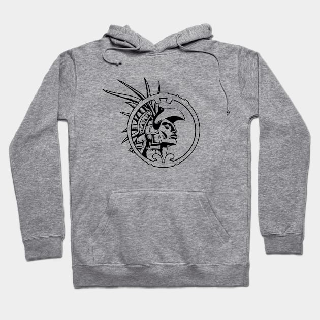 Aztec Warrior Eagle Hoodie by AllWellia